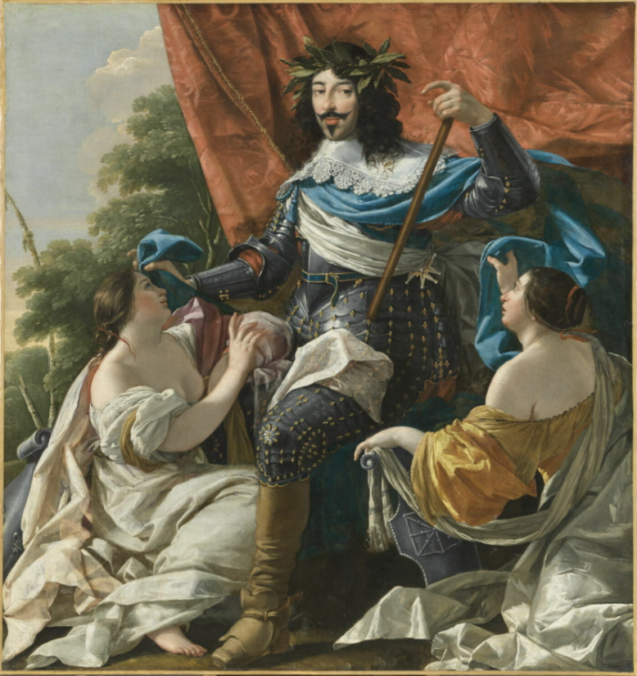 King Louis XIII, surrounded by allegories of France and Navarra, by Simon Vouet