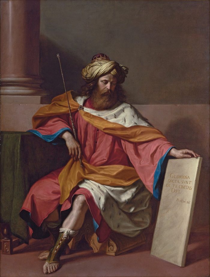 David as a Musician by Guercino